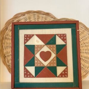 Rustic decorative wooden barn quilt square